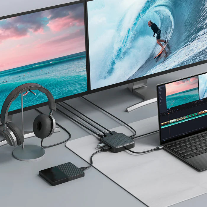 【セット品】HyperDrive USB4 モバイルドック + HyperDrive 100W / 10Gbps対応 USB-C to C 高耐久ケーブル(2m)