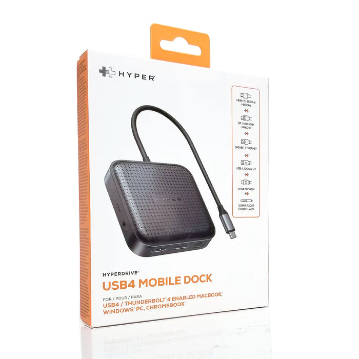 【セット品】HyperDrive USB4 モバイルドック + HyperDrive 100W / 10Gbps対応 USB-C to C 高耐久ケーブル(2m)