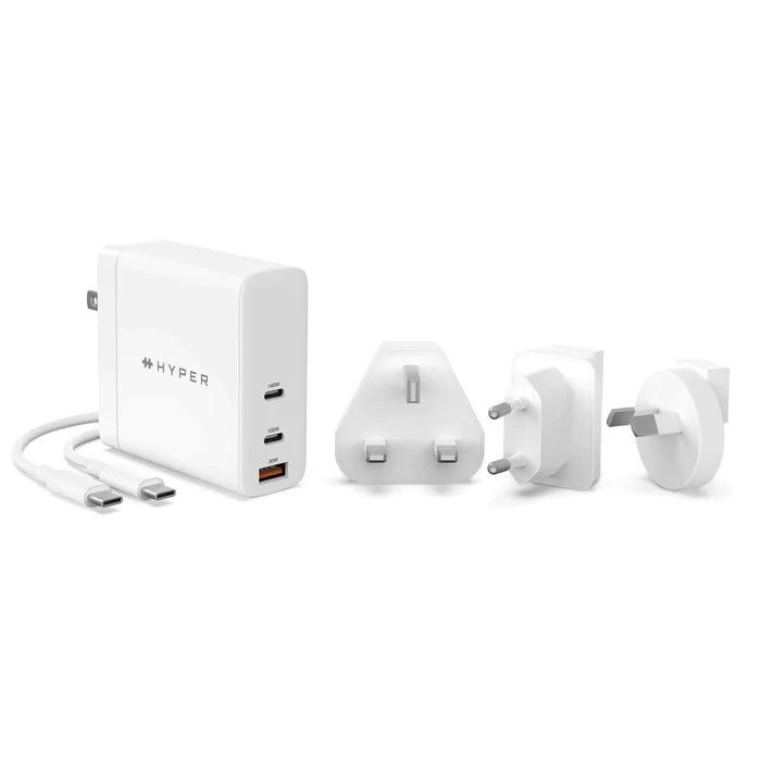 【セット品】HyperJuice 4in1 MagSafeワイヤレスチャージャー + HyperJuice 140W PD 3.1 電源アダプタ