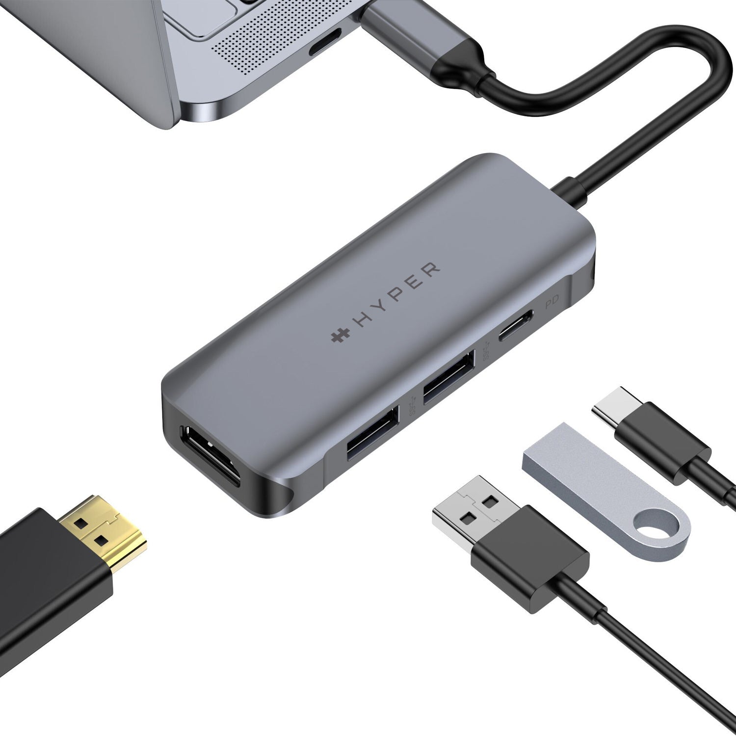 HyperDrive 4-in-1 USB-C ハブ