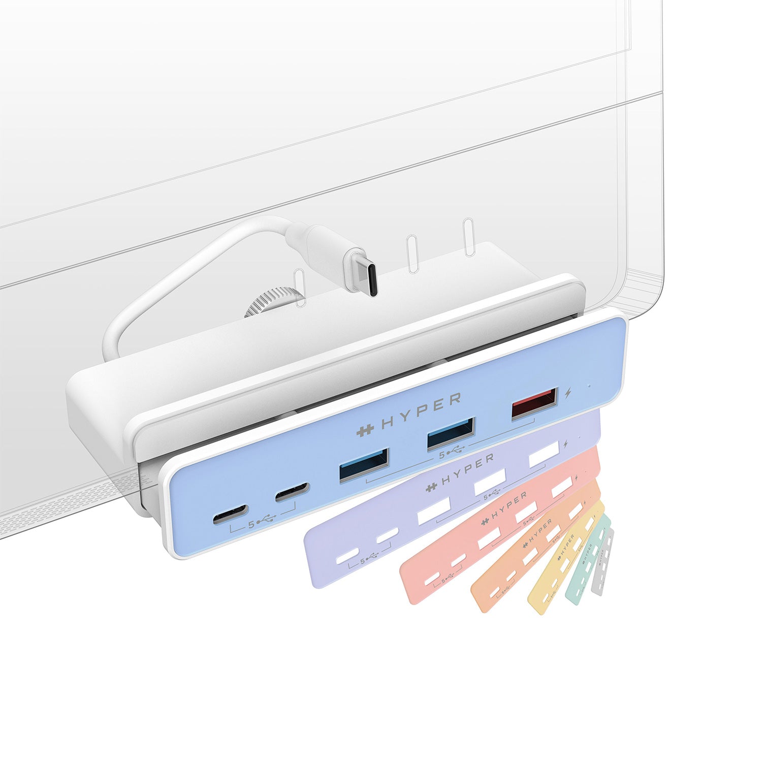 HyperDrive 5in1 USB-C Hub for iMac24" for M4/M3/M1