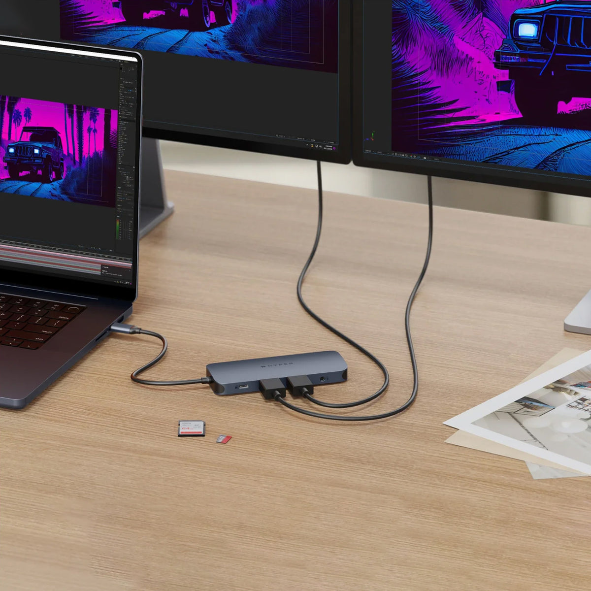 【予約】HyperDrive Next Dual 4K60Hz HDMI 11 Port USB-C ハブ