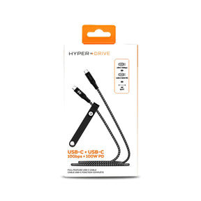 【セット品】HyperDrive USB4 モバイルドック + HyperDrive 100W / 10Gbps対応 USB-C to C 高耐久ケーブル（2m）