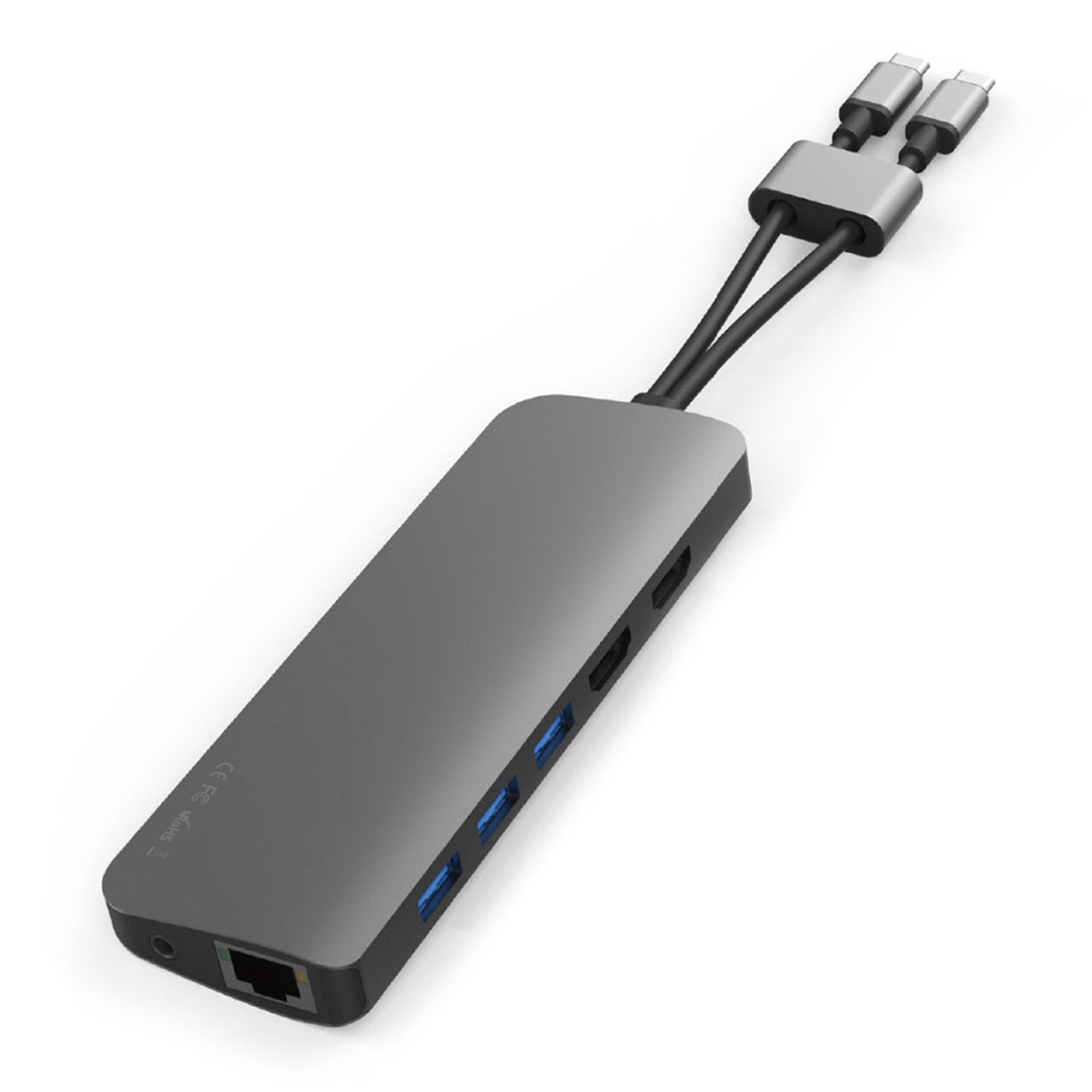 USB-C Satechi デュアル マルチメディア ハブ スペースグレイ