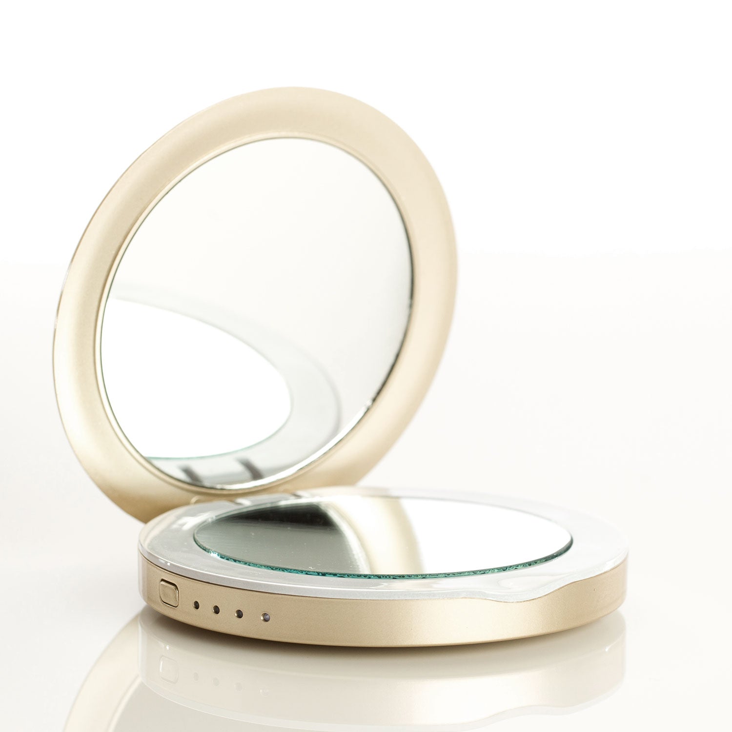 [訳あり] Hyper LEDコンパクトミラー＆モバイルバッテリー パール ※開封・パッケージ不良