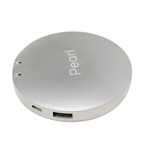 [訳あり] Hyper LEDコンパクトミラー＆モバイルバッテリー パール ※開封・パッケージ不良