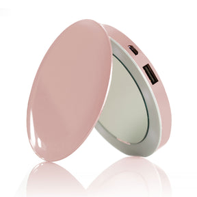 [訳あり] Hyper LEDコンパクトミラー＆モバイルバッテリー パール ※開封・パッケージ不良